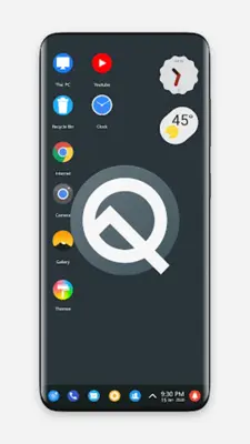 Q theme for Computer Launcher android App screenshot 0